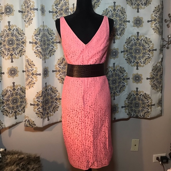 ANN TAYLOR Pink Floral Sheath Dress - Picture 3 of 8